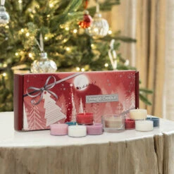 Yankee Candle Holiday Bright Lights Ten Tealight And Holder Gift Set -Home Furnishings Store yankee candle 1738646e holiday bright lights ten tealight and holder gift set lifestyle 1