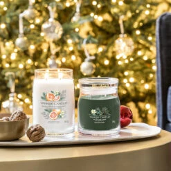Yankee Candle Silver Sage & Pine Signature Medium Jar Candle -Home Furnishings Store yankee candle silver sage pine white spruce grapefruit lifestyle 1